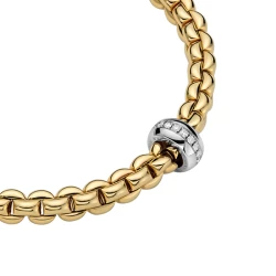 Fope 18carat Yellow Gold and Diamond Flex'it Eka Collection Bracelet	from FOPE detail