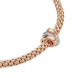 Fope 18ct Rose Gold Flex'it Prima Collection Bracelet					 Detail