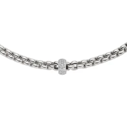 Fope 18ct White Gold & Diamond Eka Collection Necklace Detail