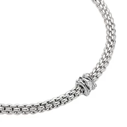 Fope 18ct White Gold & Diamond Flex'it Prima Bracelet - 0.12ct					