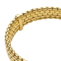 Fope 18ct Yellow Gold & Diamond Flex'it Panorama Bracelet Clasp