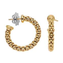 Fope 18ct Yellow Gold Essentials Collection Hoop Earrings