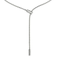 Fope Aria Collection 18ct White Gold Scattered Diamond Rondel Lariat Style Necklace