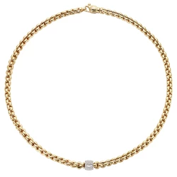 Fope Diamond, 18ct Yellow & White gold Flex’it Olly Collection