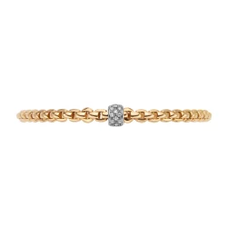 Fope Eka Tiny Yellow Gold 0.19ct  Diamond Flex'it Bracelet diamond detail