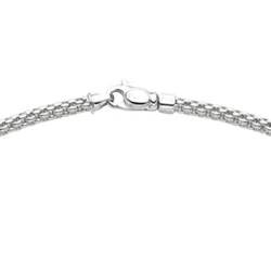 Fope Prima Collection 18ct White Gold Pave Diamond Round Rondel Necklace