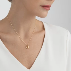 Georg Jensen Offspring 18ct Yellow Gold Necklace on Model