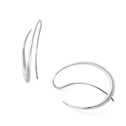 Georg Jensen Offspring Double Hoop Earrings Different Angles