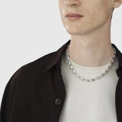 Georg Jensen Reflect Medium Necklace on a male neck