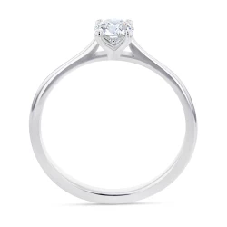 Grace 18ct White Gold 0.40ct Diamond Solitaire Ring upright