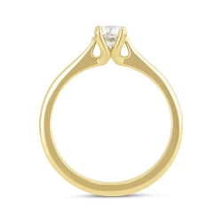 Grace 18ct Yellow Gold 0.40ct Diamond Solitaire Ring Upright