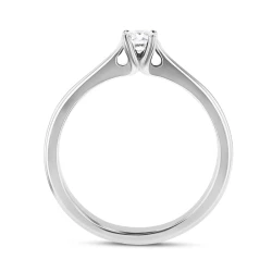 Grace Platinum 0.19ct Diamond Solitaire Ring upright View
