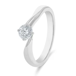 KC Collection Platinum & 0.43ct Diamond Solitaire Engagement Ring