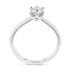 KC Collection Platinum & 0.51ct Diamond Solitaire Engagement Ring Upright