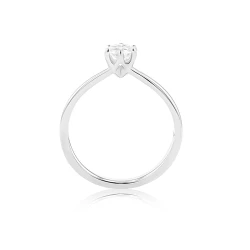 KC Collection Platinum & Diamond Solitaire Engagement Ring - 0.51ct