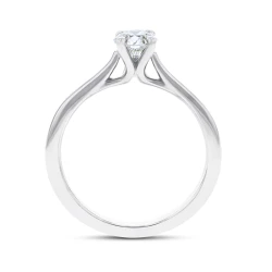 KC Collection Platinum & Diamond Solitaire Engagement Ring - 0.51ct 