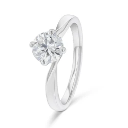 KC Collection Platinum and Diamond Solitaire Ring