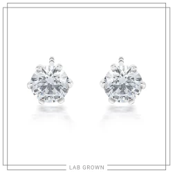 Lab Grown Diamond & 18ct White Gold 2.13ct Stud Earrings