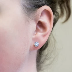 Lab Grown Diamond & 18ct White Gold 2.13ct Stud Earrings