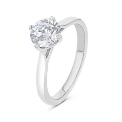 Lab Grown Diamond & Platinum Solitaire 1.12ct Engagement Ring