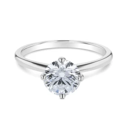 Lab Grown Diamond & Platinum Solitaire 1.37ct Engagement Ring