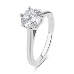 Lab Grown Diamond & Platinum Solitaire 1.71ct Engagement Ring