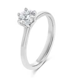 Lara Collection Platinum & Diamond Solitaire Engagement Ring - 0.60ct