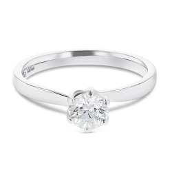 Lara Platinum & 0.56ct Diamond Solitaire Engagement Ring Flat