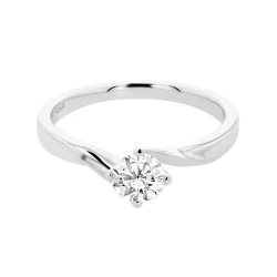 Lois Collection Platinum & Diamond Solitaire Engagement Ring - 0.37ct