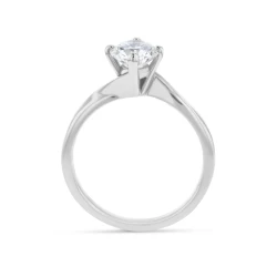 Lois Platinum and Diamond Solitaire Ring Upright