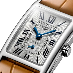 Longines Dolcevita silver dial close up