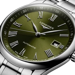 Longines Master Collection with Green Dial Close Up