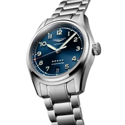 Longines Spirit with Blue Dial Angled View