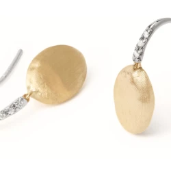 Marco Bicego Siviglia Diamond Hook Earrings Close Up