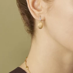 Marco Bicego Siviglia Diamond Hook Earrings on Model