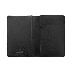 Montblanc Meisterstuck Black Leather Business Card Holder Open Inside