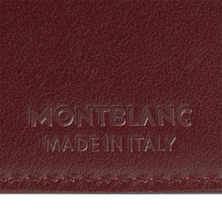 Montblanc Meisterstuck Burgundy 6cc Wallet back logo detail
