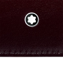 Montblanc Meisterstuck Burgundy 6cc Wallet front emblem