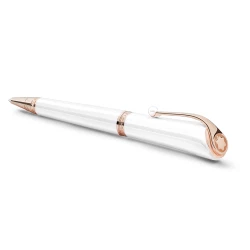 Montblanc Muses Marilyn Monroe White Pearl Ballpoint Pen Angled View