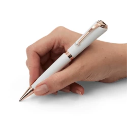 Montblanc Muses Marilyn Monroe White Pearl Ballpoint Pen Scale in Hand
