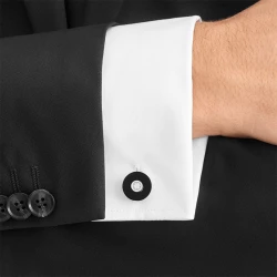 Montblanc Pix Cufflinks in a shirt with a suit