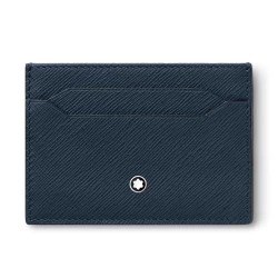 Montblanc Sartorial 5 Card Holder blue leather Front