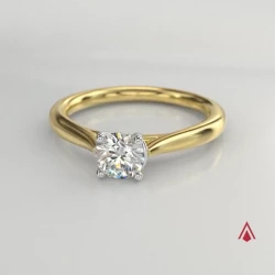 Open Tulip 18ct Yellow Gold 0.30ct Diamond Engagement Ring 360 degree video
