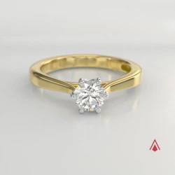 Open Tulip 18ct Yellow Gold 0.60ct Diamond Engagement Ring 360 degree video