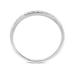 Platinum 0.20ct Brilliant Cut Diamond Half Set Wedding Ring