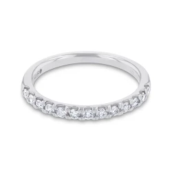 Platinum 0.25ct Brilliant Cut Micro Claw Set Wedding Ring