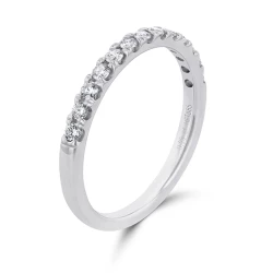 Platinum 0.25ct Brilliant Cut Micro Claw Set Wedding Ring