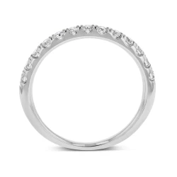 Platinum 0.33ct Brilliant Cut Diamond Half Set Wedding Ring