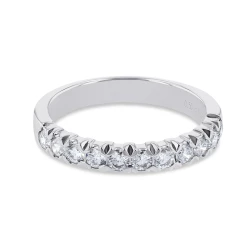 Platinum 0.50ct Brilliant Cut Diamond Claw Set Wedding Ring