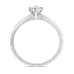 Platinum & 0.37ct Diamond Solitaire Ring profile view